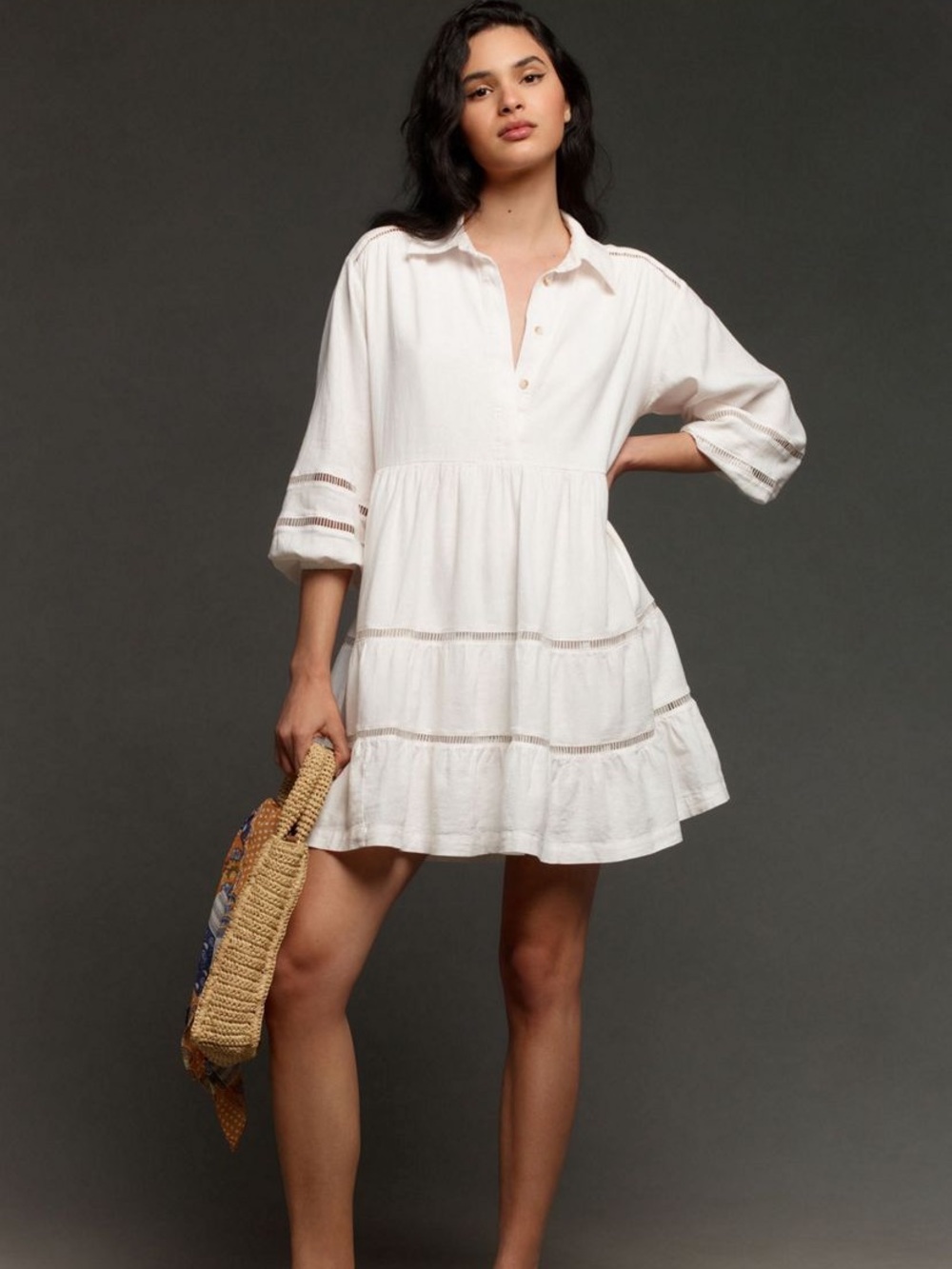 {Anthropologie Maeve} Bettina Tiered Shirt Dress